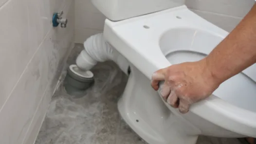 Removing a toilet pan to reach a stubborn blockage